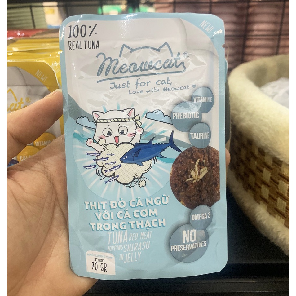 Pate Cho Mèo MEOWCAT - Thơm Ngon Nhiều Vị (Gói 70g)