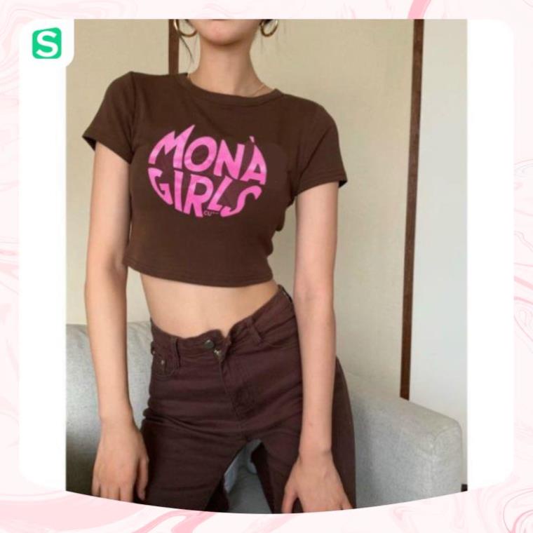 FreeShip -  Áo Croptop,  Áo thun croptop Mona Girls