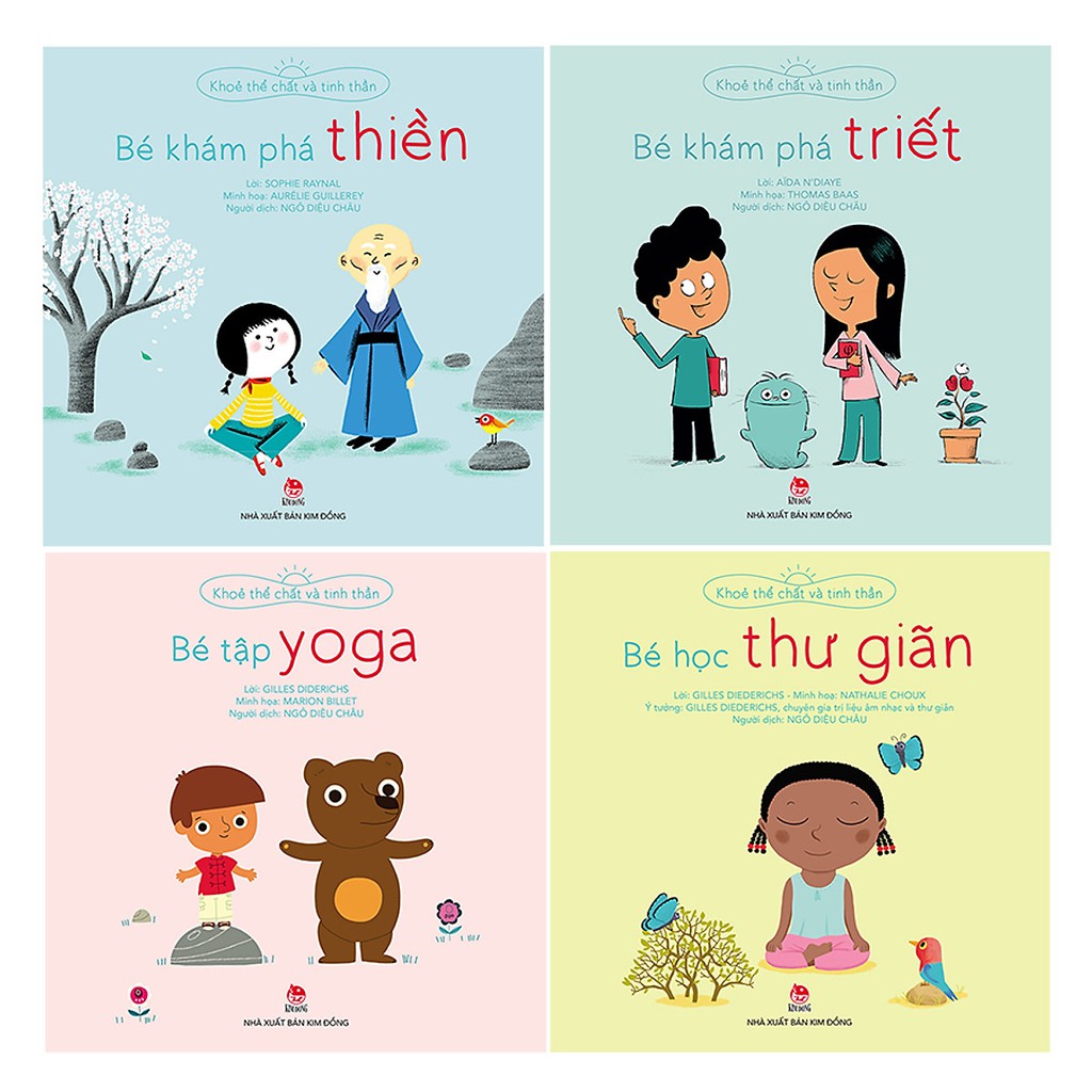 Sách - Combo Khỏe thể chất và tinh thần (Bộ 4 cuốn Bé tập yoga,bé học thư giãn, bé khám phá triết, thiền)