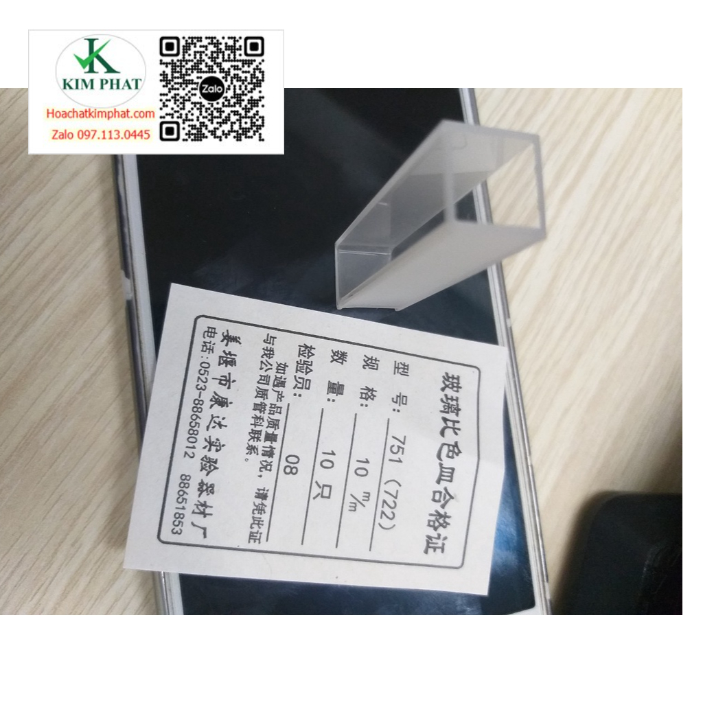 Cuvet thủy tinh 10mm