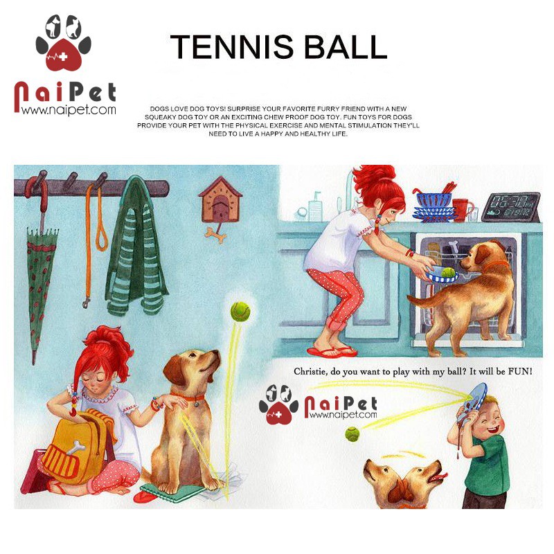 Đồ Chơi Bóng Tennis Cho Chó Mèo DCTC003