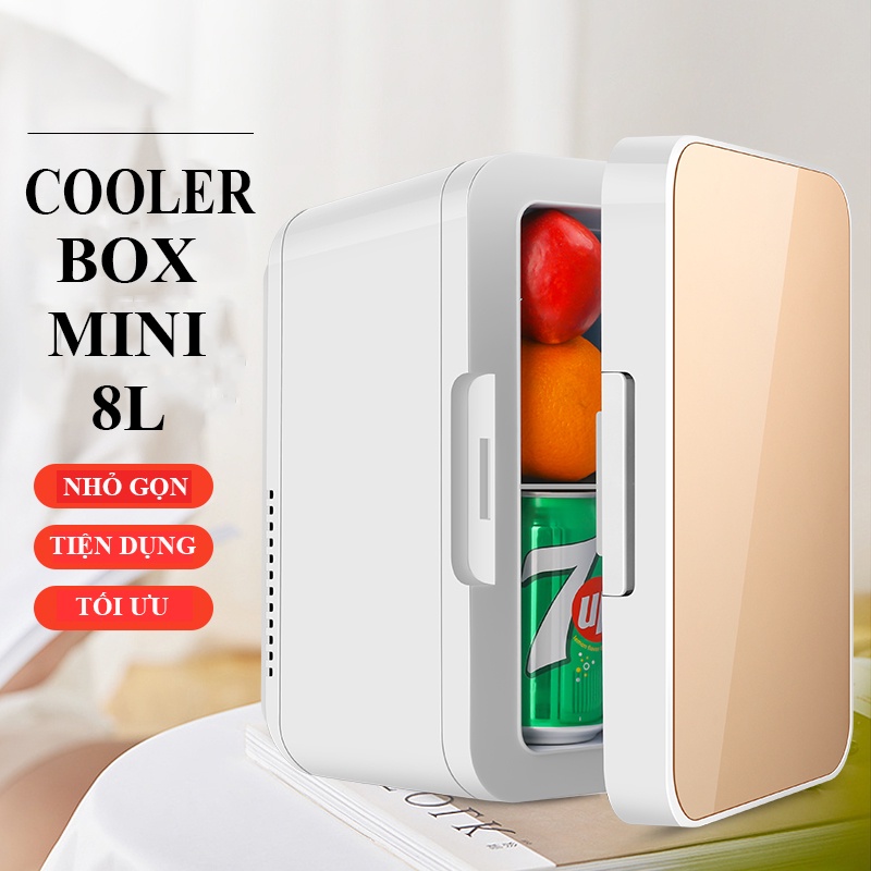 Tủ lạnh mini tủ trữ đồ mát 8L dùng trên xe oto hoặc gia đình