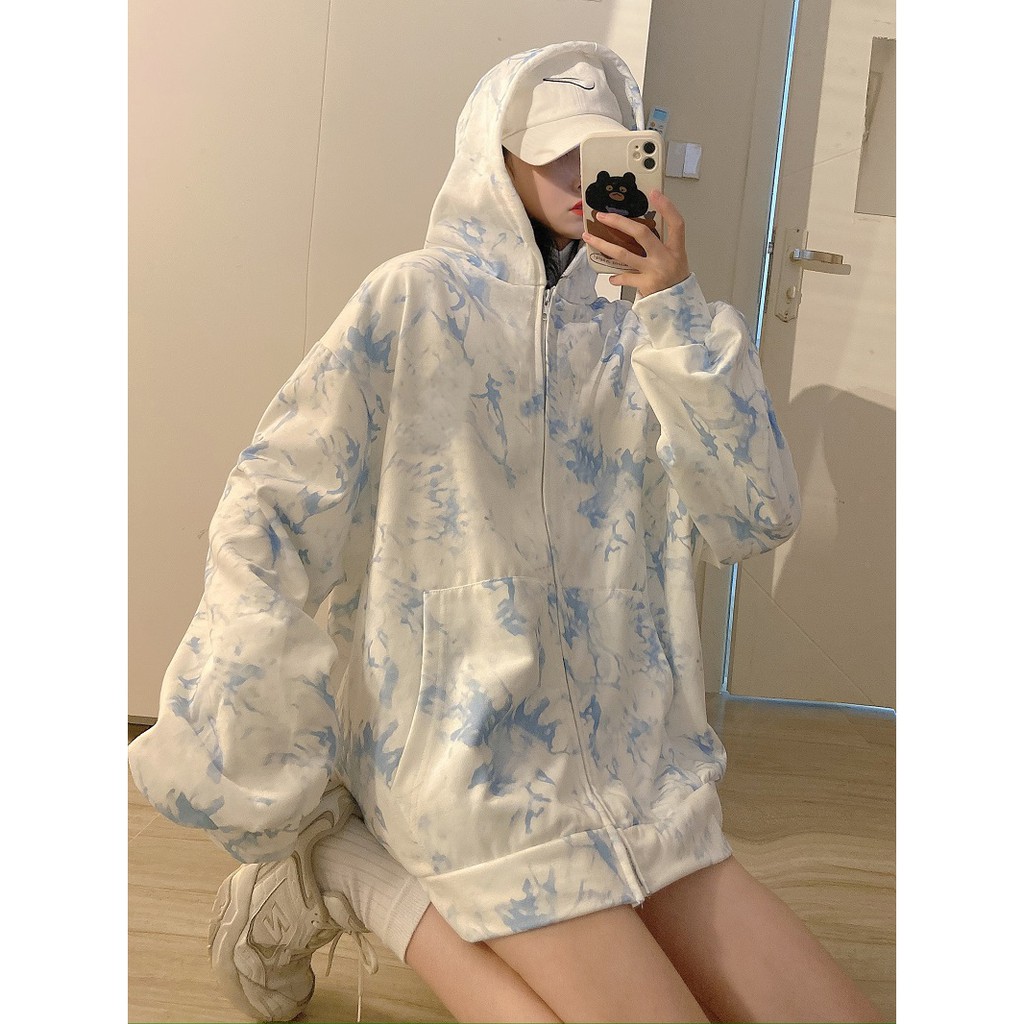 Áo khoác nam nữ loang màu Tie Dye, form rộng phong cách Unisex AK01