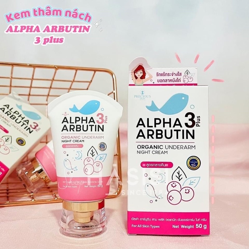 Kem dưỡng trắng giảm thâm vùng nách Alpha Arbutin 3plus Organic chính hãng  Thái Lan