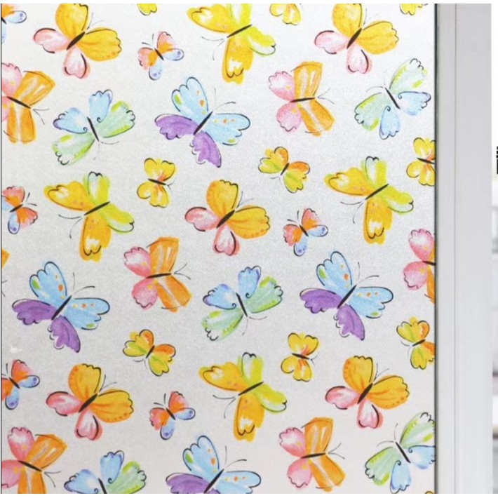 Dán kính tĩnh điện bươm bướm khổ 45cm chất liệu dày đẹp dán không cần keo