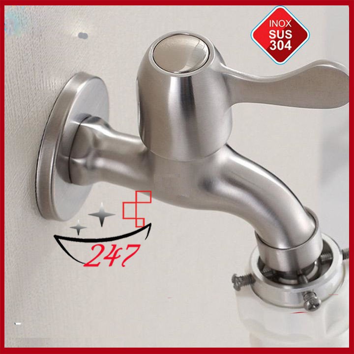Vòi nước, vòi hồ tay gạt Inox 304 cao cấp xả nước siêu mạnh với thiết kế ưu việt