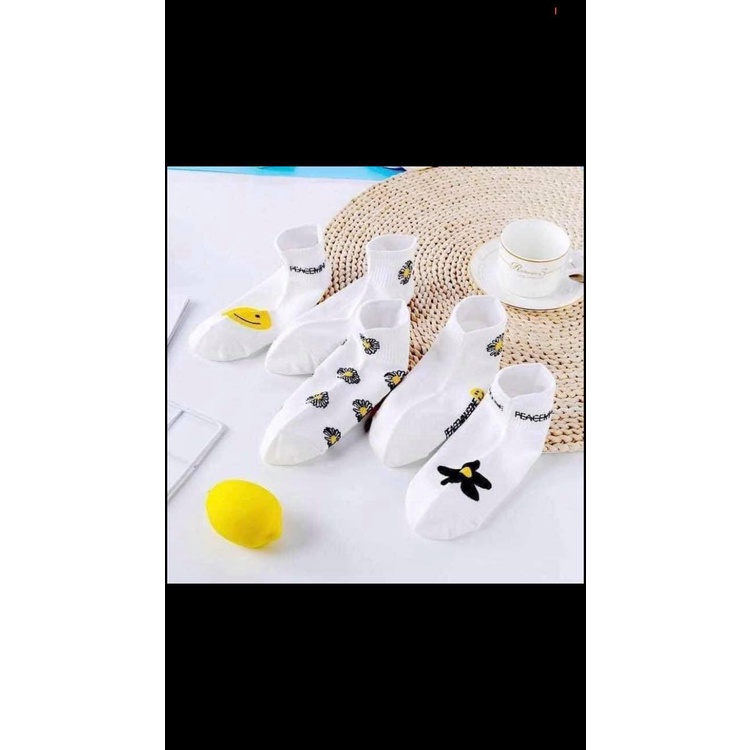 Combo 10 đôi tất mặt cười, hoa cúc
