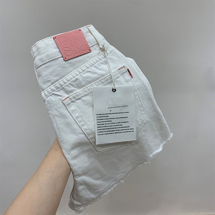Quần Short Denim Chữ a Ống Rộng Tua Rua Phong Cách Mới