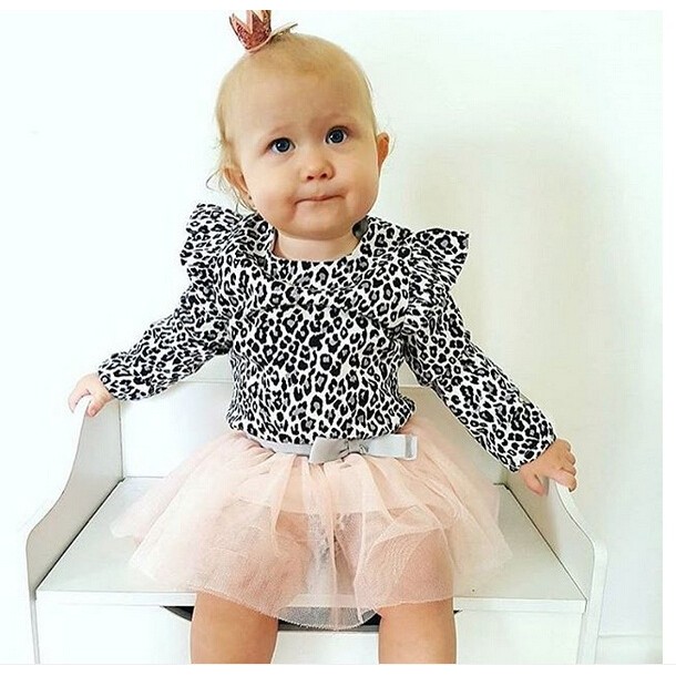 Bộ Bodysuit Một Mảnh Hình Con Báo Cho Bé Sơ Sinh 6 12 18 24 Tháng