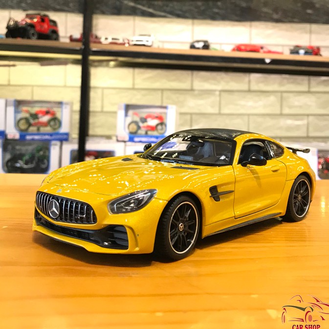 Xe mô hình ô tô Mercedes AMG GT tỉ lệ 1:24 màu vàng hãng Welly