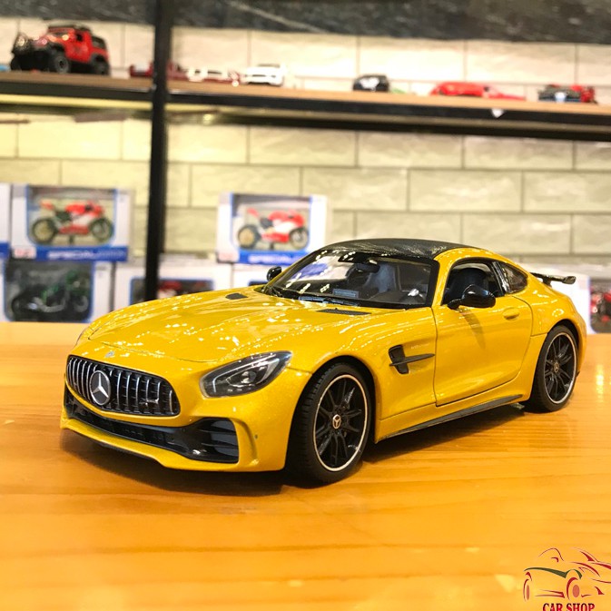 Xe mô hình ô tô Mercedes AMG GT  tỉ lệ 1:24 màu vàng hãng Welly