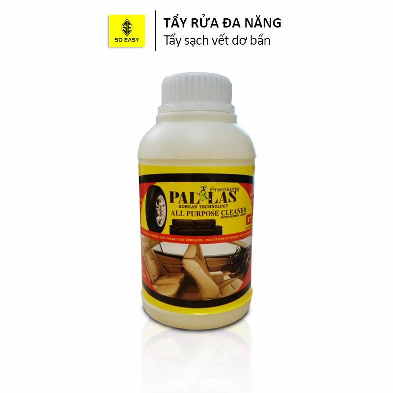 Dung dịch tẩy rửa đa năng SOEASY Pallas 500ml làm sạch nhanh ghế da, simili, nội thất xe, lốp xe hơi, ô tô, xe khách