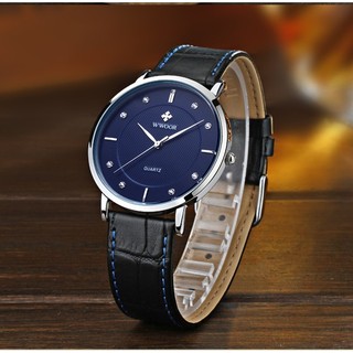 Đồng hồ Wwoor siêu mỏng dây da cao cấp