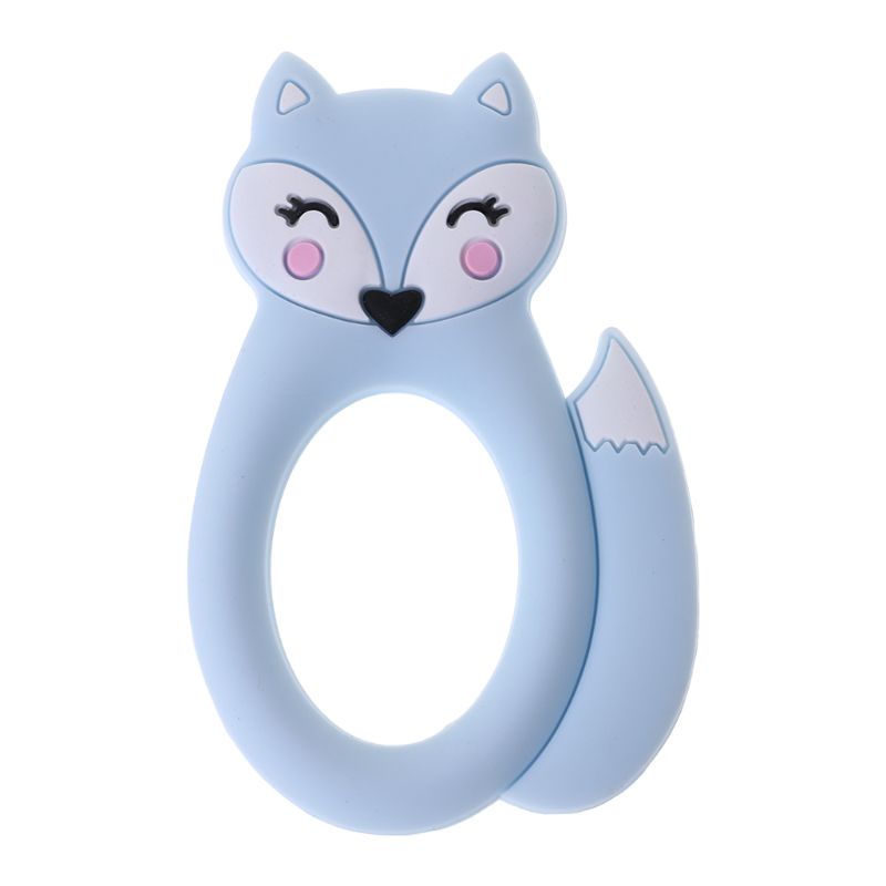 Vòng cổ Mặt Hình Cáo WMMB Tự Làm Giúp Mát Xa Giảm Đau Răng Cho Bé