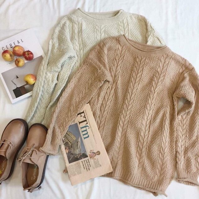 [Có sẵn] Áo len thừng xoắn ulzzang phong cách Hàn | BigBuy360 - bigbuy360.vn