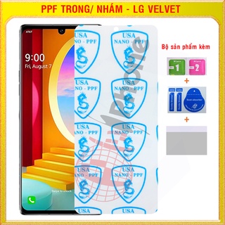 Dán dẻo PPF loại trong và nhám cho mặt trước, sau LG Velvet