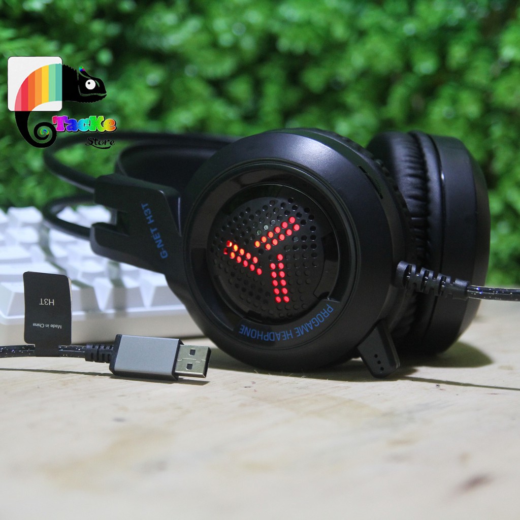 Tai Nghe Gaming GNET H3T Có Mic, Màu đen, G-Net H3T Gaming Headphone