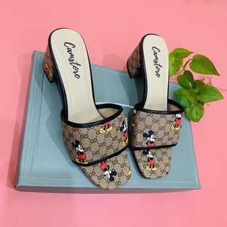 D5 - Giày cao gót hình chuột micky đế 5 cm