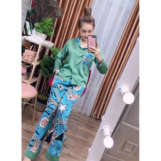 Đồ Bộ Tay Dài Lụa Satin