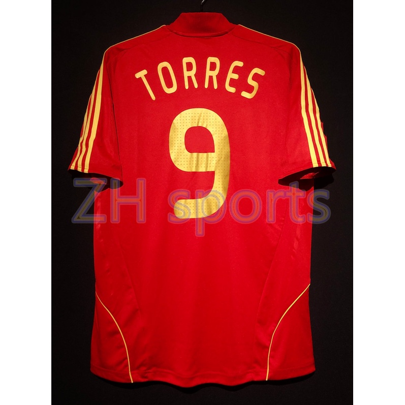 Áo Thun Bóng Đá Đội Tây Ban Nha 08/09 DAVID VILLA 7 Tores 9 A.INIESTA 6 2008