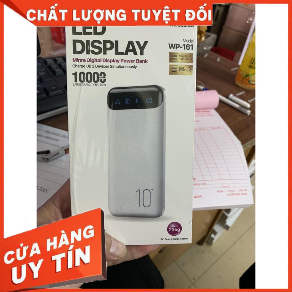 Sạc dự phòng⚡️CHÍNH HÃNG⚡️WK WP-161 10000mAh chính hãng