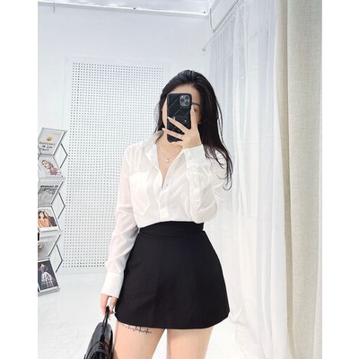 Áo sơ mi Trắng tơ kèm móc đóng túi dài z