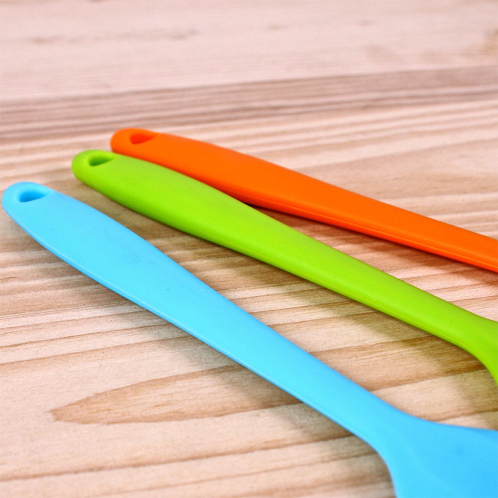 Spatula Phới Trộn Bột, Phới Dẹt Silicon - Xẻng Chiên Rán Thân Silicon