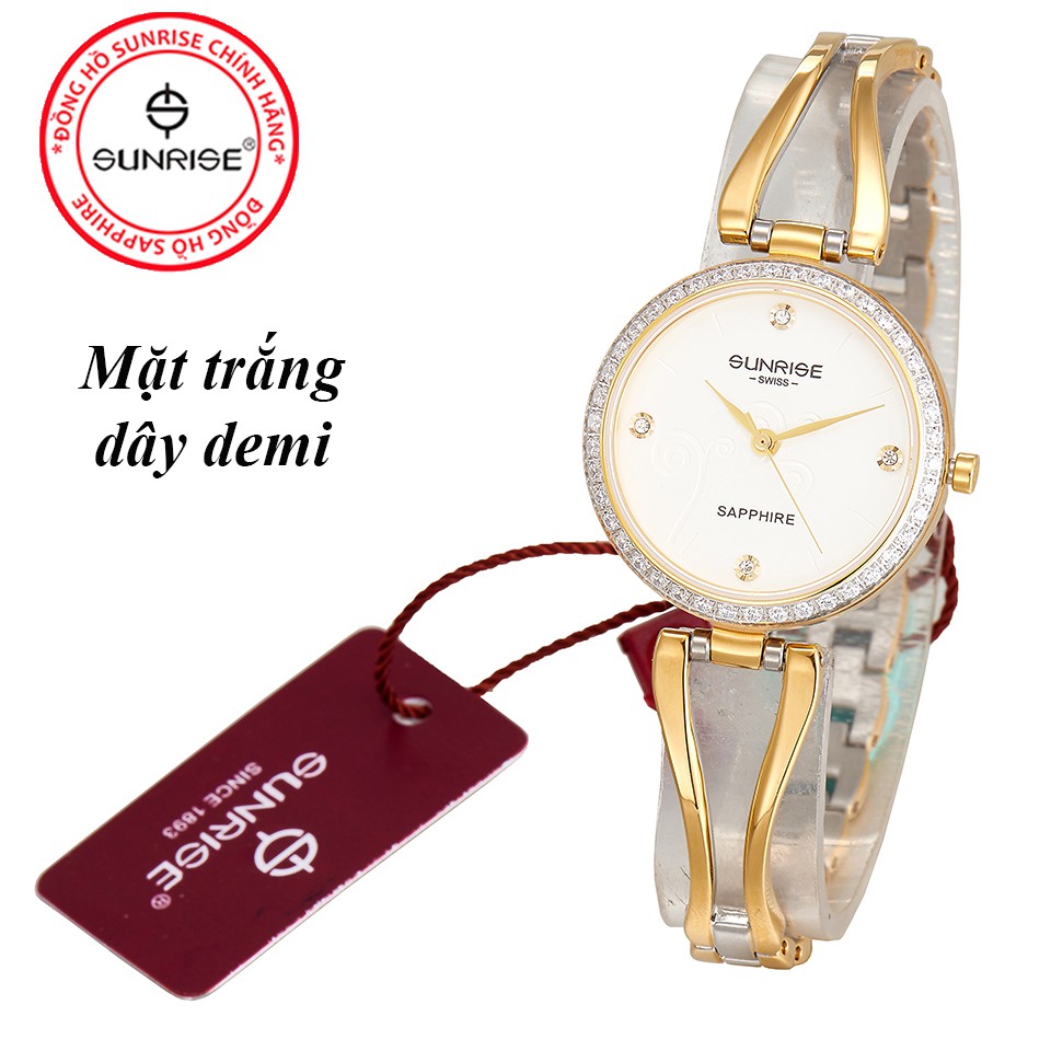 Đồng hồ nữ đính đá Sunrise 9934AA siêu mỏng kính Sapphire chống xước - Fullbox chính hãng | BigBuy360 - bigbuy360.vn