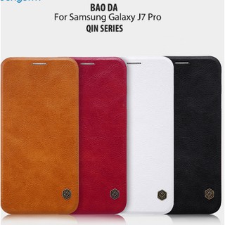 Bao da Samsung Galaxy J7 Pro Nillkin QIN Tặng kính cường lực