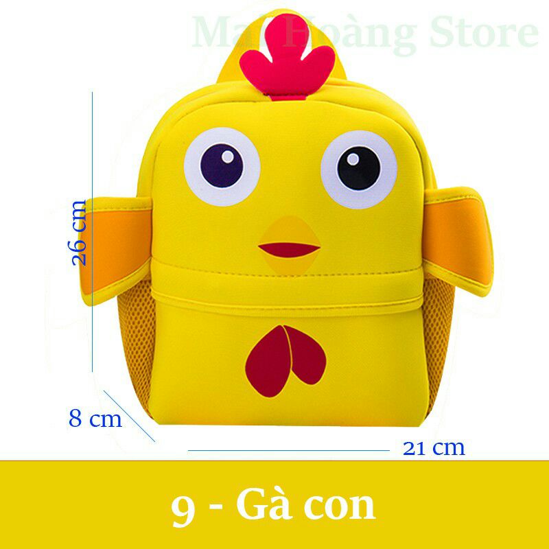 Balo trẻ em bé trai bé gái đi học mầm non, cho bé mẫu giáo từ 1 đến 5 tuổi, siêu nhẹ hình thú siêu nhẹ dễ thương