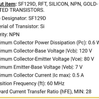 Bóng bán dẫn Transistor SF129D