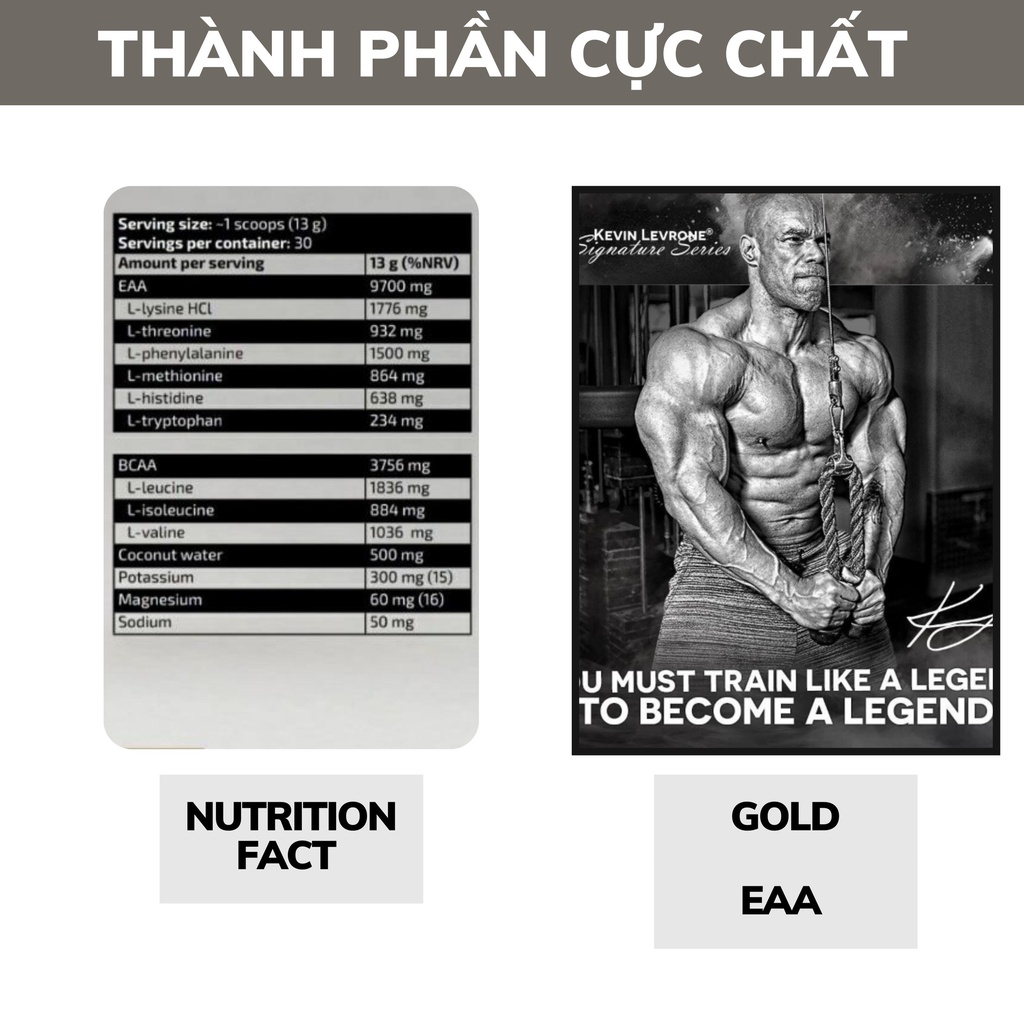 'SALE Vón nhẹ ' GOLD EAAMINO - HỖ TRỢ PHỤCHỒI PHÁT TRIỂN CƠ BẮP - BỔ SUNG CHẤT ĐIỆN GIẢI - HỦ 30 LẦN DÙNG