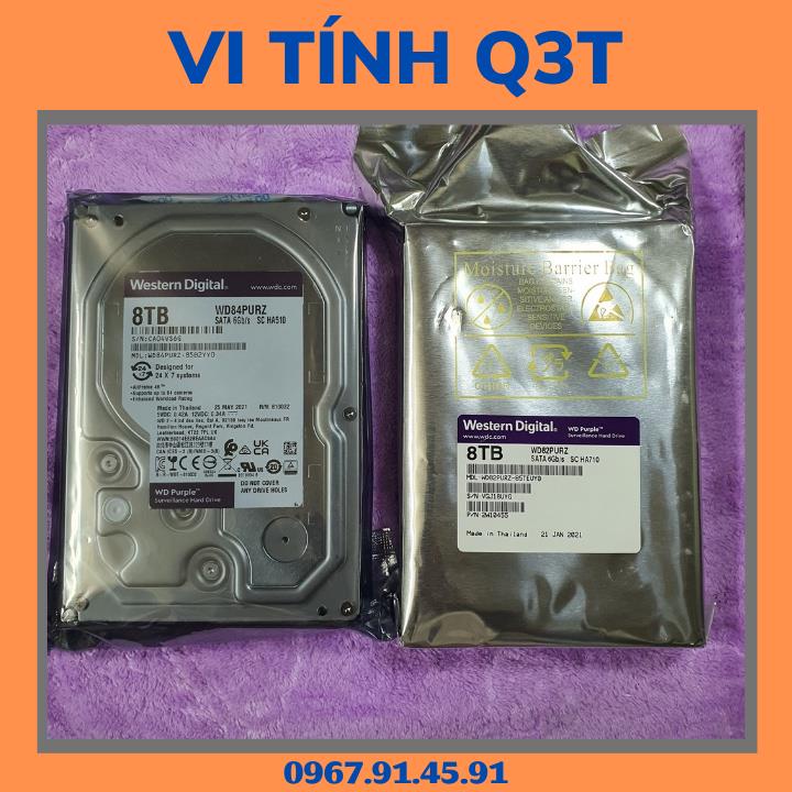 Ổ Cứng HDD WD 8T Chuyên Camera, HDD camera 8T Bảo Hành 12 Tháng