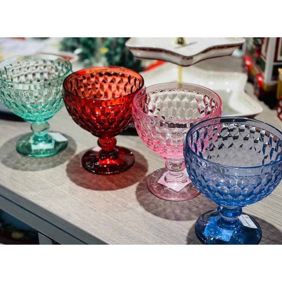 Set 4 ly pha lê màu Villeroy boch dòng Boston