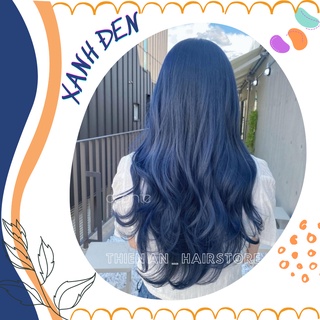 Thuốc nhuộm tóc màu xanh đen + kèm trợ nhuộm