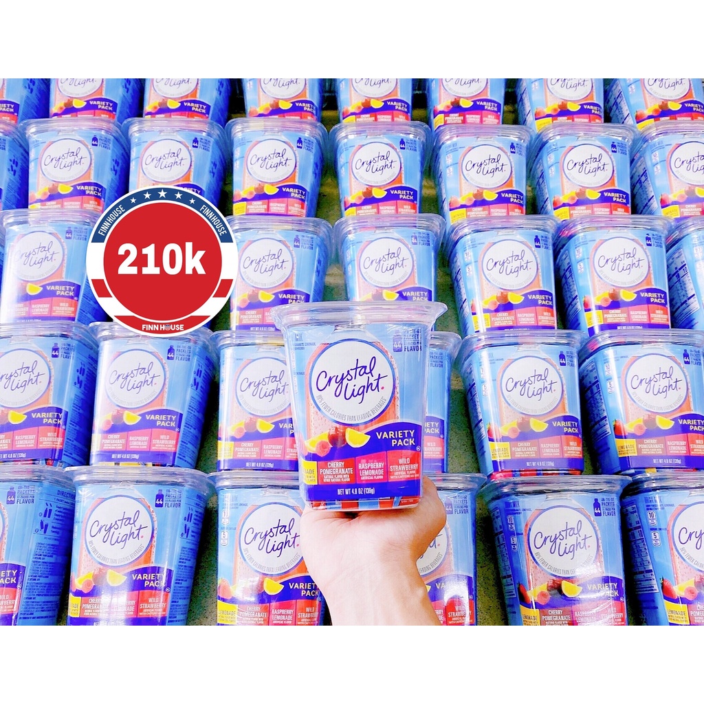 _ Bột pha nước trái cây Crystal Light 4 vị 139g (44 gói)