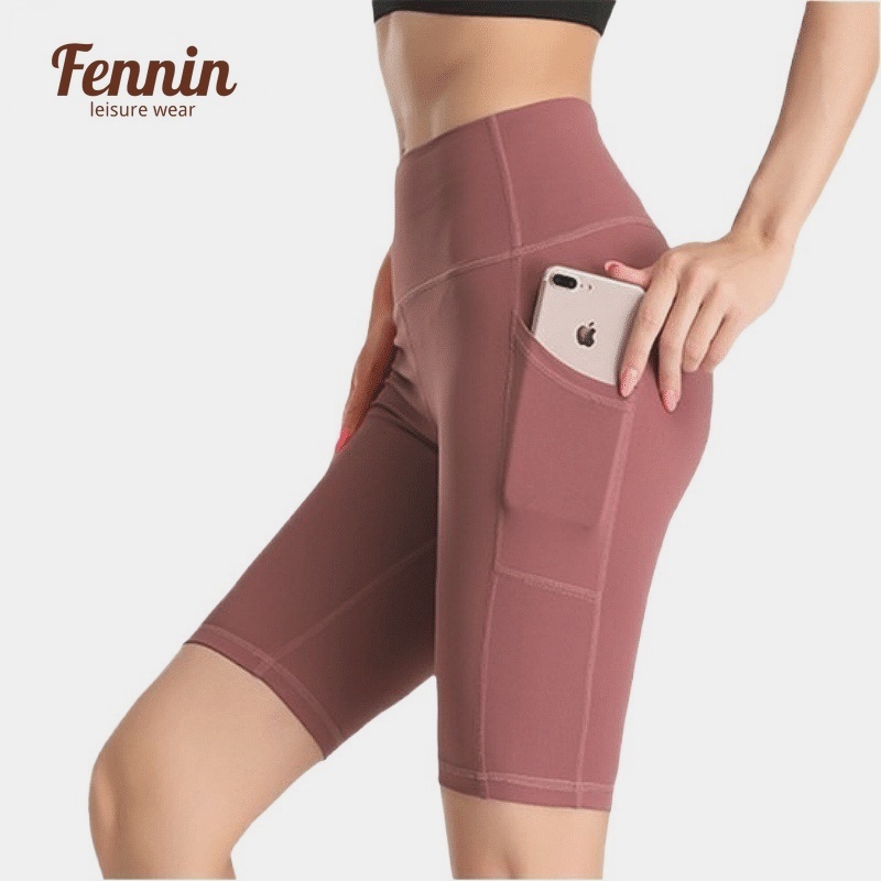 FENIN Quần tập gym nữ Quần đùi legging dáng lửng lưng cao co giãn nhanh khô nâng mông hỗ trợ tập gym cho nữ (S-XXXL)