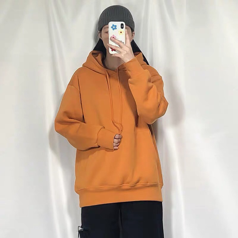 Áo hoodie trơn nỉ bông Unisex PPMEN form rộng phong cách Ulzzang | BigBuy360 - bigbuy360.vn