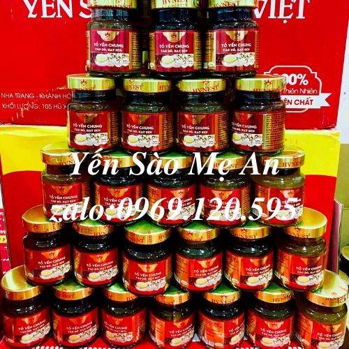 Yến Sào Khánh Hòa⚜️FREESHIP⚜️Giá Sỉ Combo 50 Hũ Đủ 8 Vị Chưng Sẵn Không Chất Bảo Quản Yến Sào Hoàng Việt