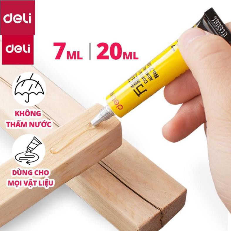 Keo siêu dính đa năng Deli - không để lại vết sử dụng trên mọi bề mặt và chất liệu - 7ml/ 20ml - 7140/7149 [Deli]