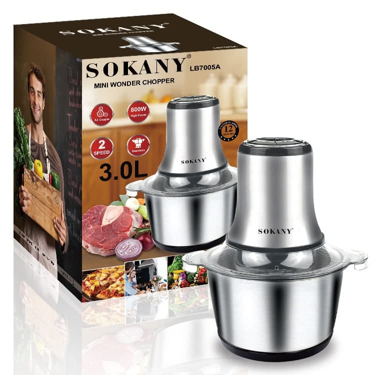 Máy xay sinh tố,máy xay đa năng Sokany 7005A 3L công suất lớn 800W,cối inox 304 xay hoa quả, xay thịt,xay xả ớt nhuyễn