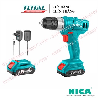 Máy khoan vặn vít dùng pin Total TDLI1211 máy khoan cầm tay 12V tốc độ không tải 0-600/min [CHÍNH HÃNG][thiebilaodongt