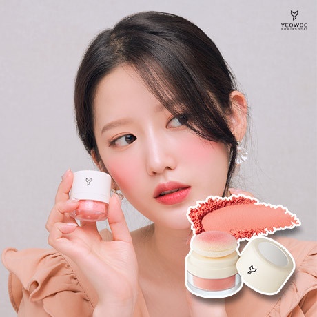 Phấn má hồng tán mút Yeowoo Hwajangdae Puff Filter Blusher 4g
