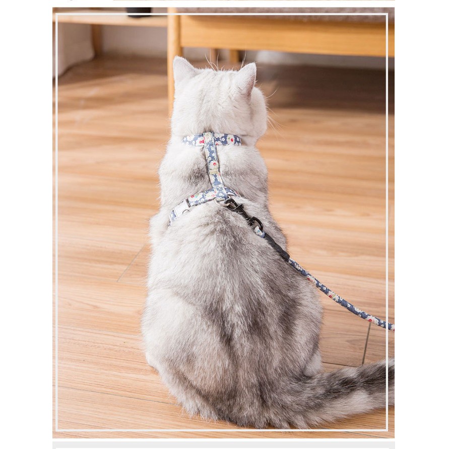 Dây dắt dạng yếm họa tiết phong cách Nhật Bản cho chó mèo