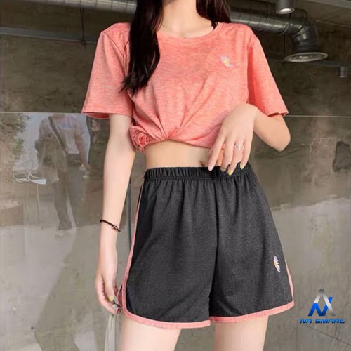 Bộ Thể Thao Nữ Cộc Tay Mùa Hè Hoạ Tiết Hoa Cúc Freesize