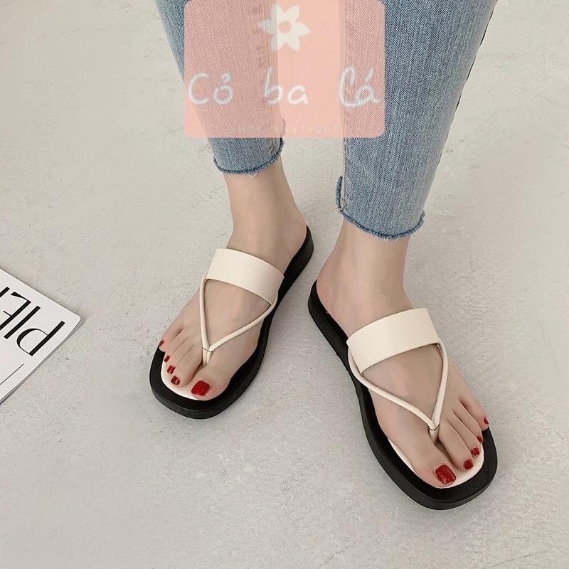 Dép Đế Xuồng Bánh Mì Xỏ Ngón