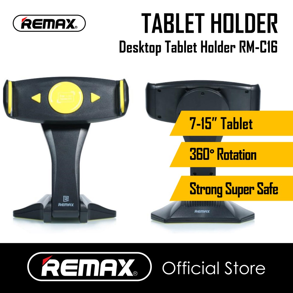 Giá đỡ iPad và Máy Tính Bảng, Kẹp iPad và Máy Tính Bảng Remax RM-C16 xoay 360 độ, cực kỳ chắc chắn, đa năng, tiện dụng
