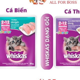 Pate wishkas junior mèo con vị cá ngừ và cá thu 80g nhập khẩu thái