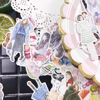 Set 14 sticker cô gái