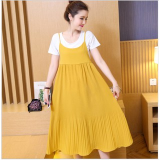 ĐẦM BẦU VÁY BẦU CÔNG SỞ YẾM VÀNG có kèm áo thun